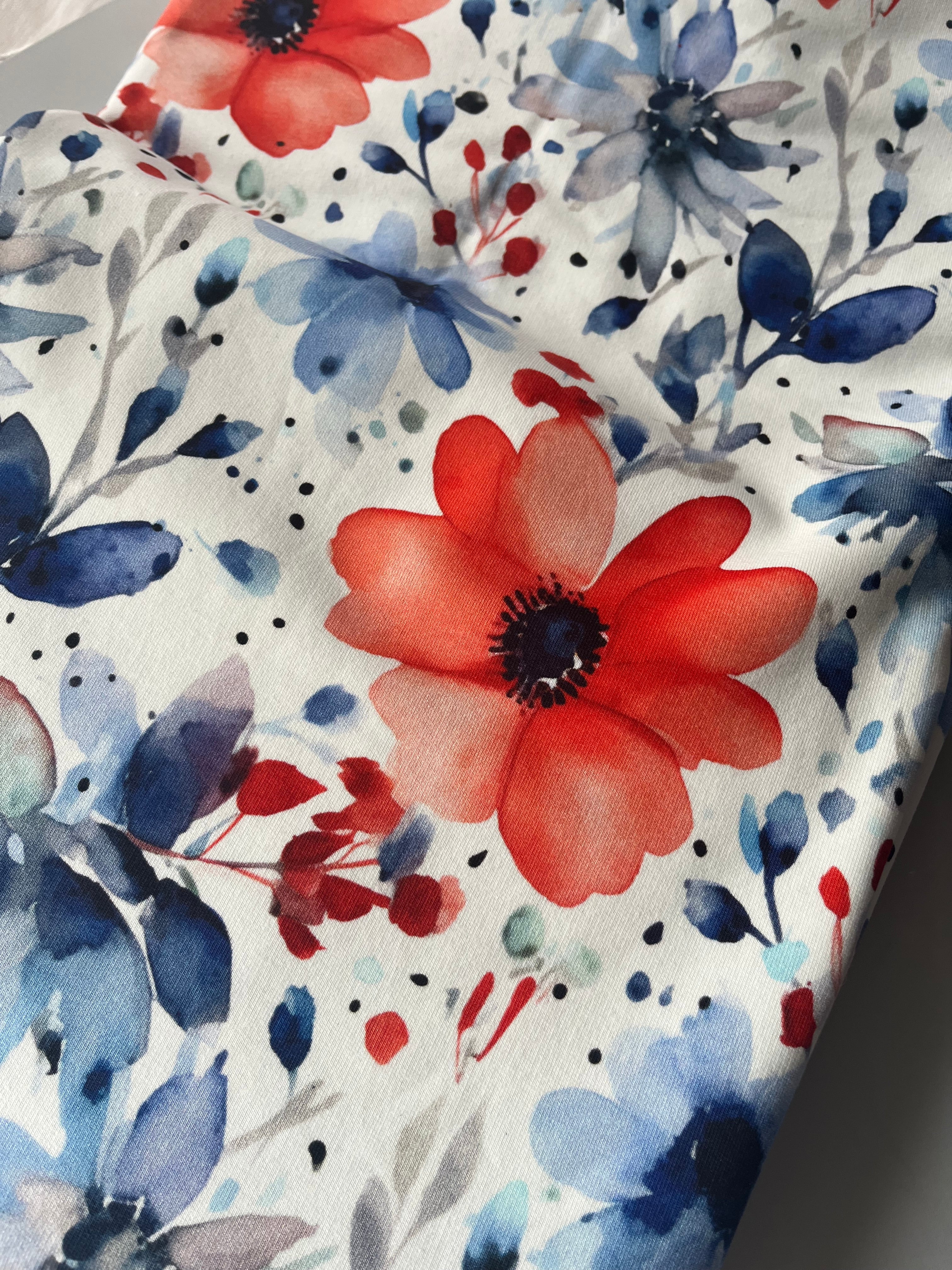 Blue Red Flower